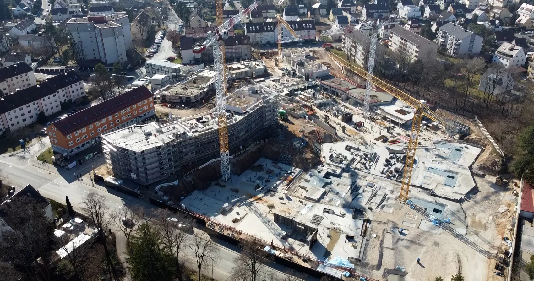 Drohnenbild Baustelle Krügelpark