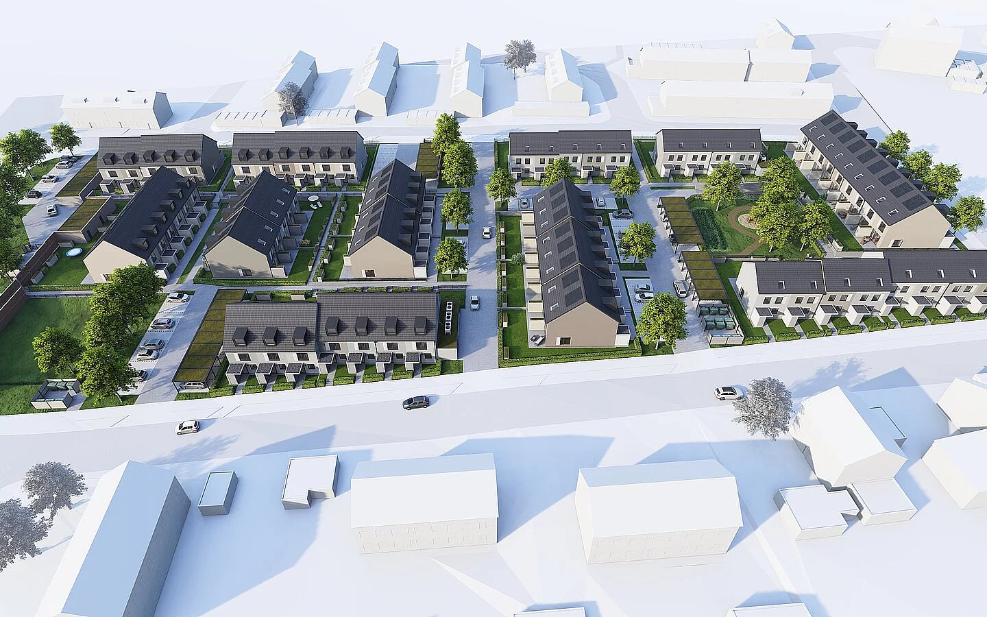 Der Wohnpark "Im Blumenviertel" mit 69 Wohneinheiten