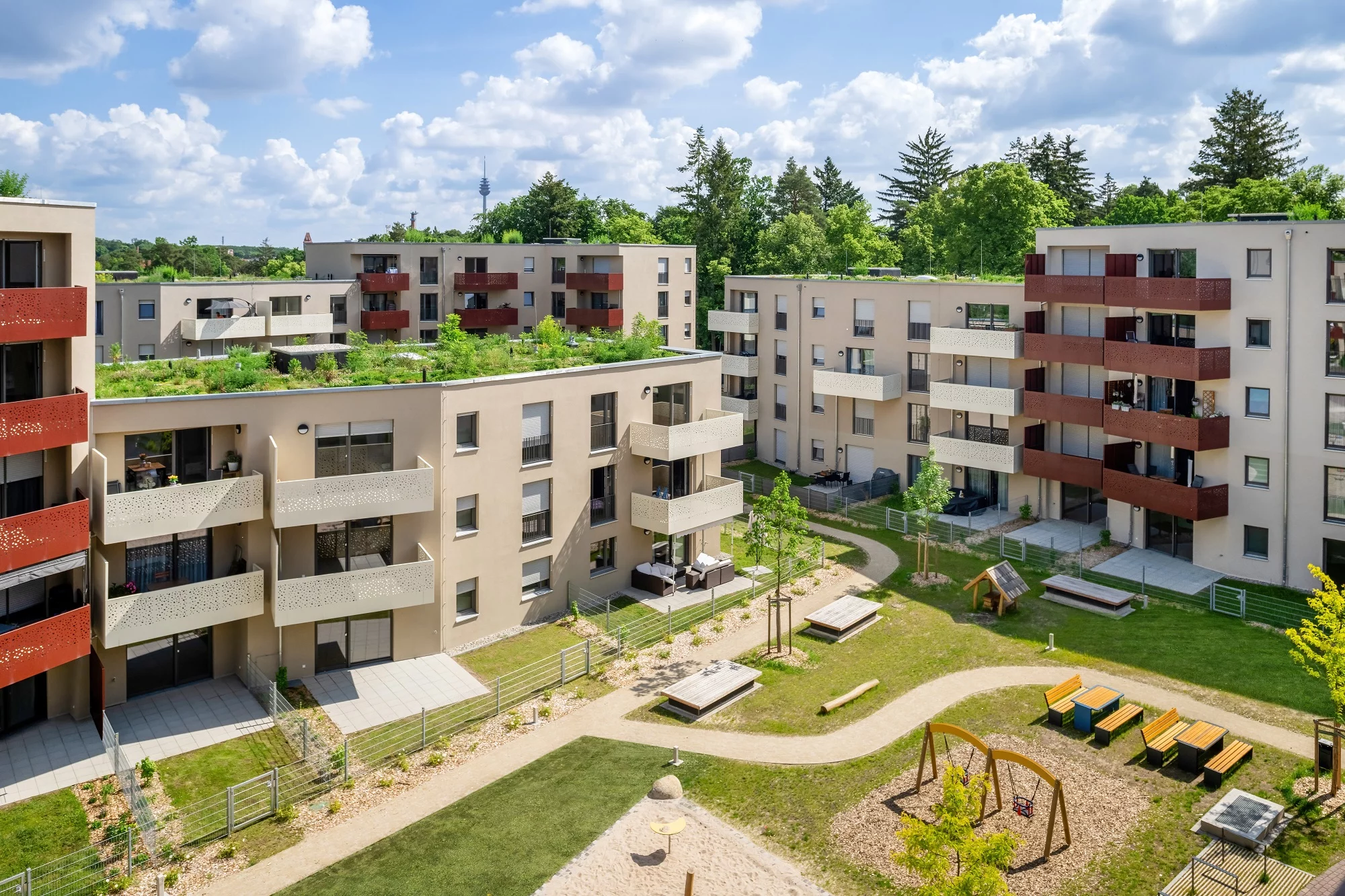 Das Wohnquartier Krügelpark mit 254 Wohneinheiten