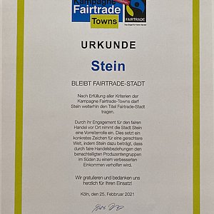 Urkunde Fairtradestadt