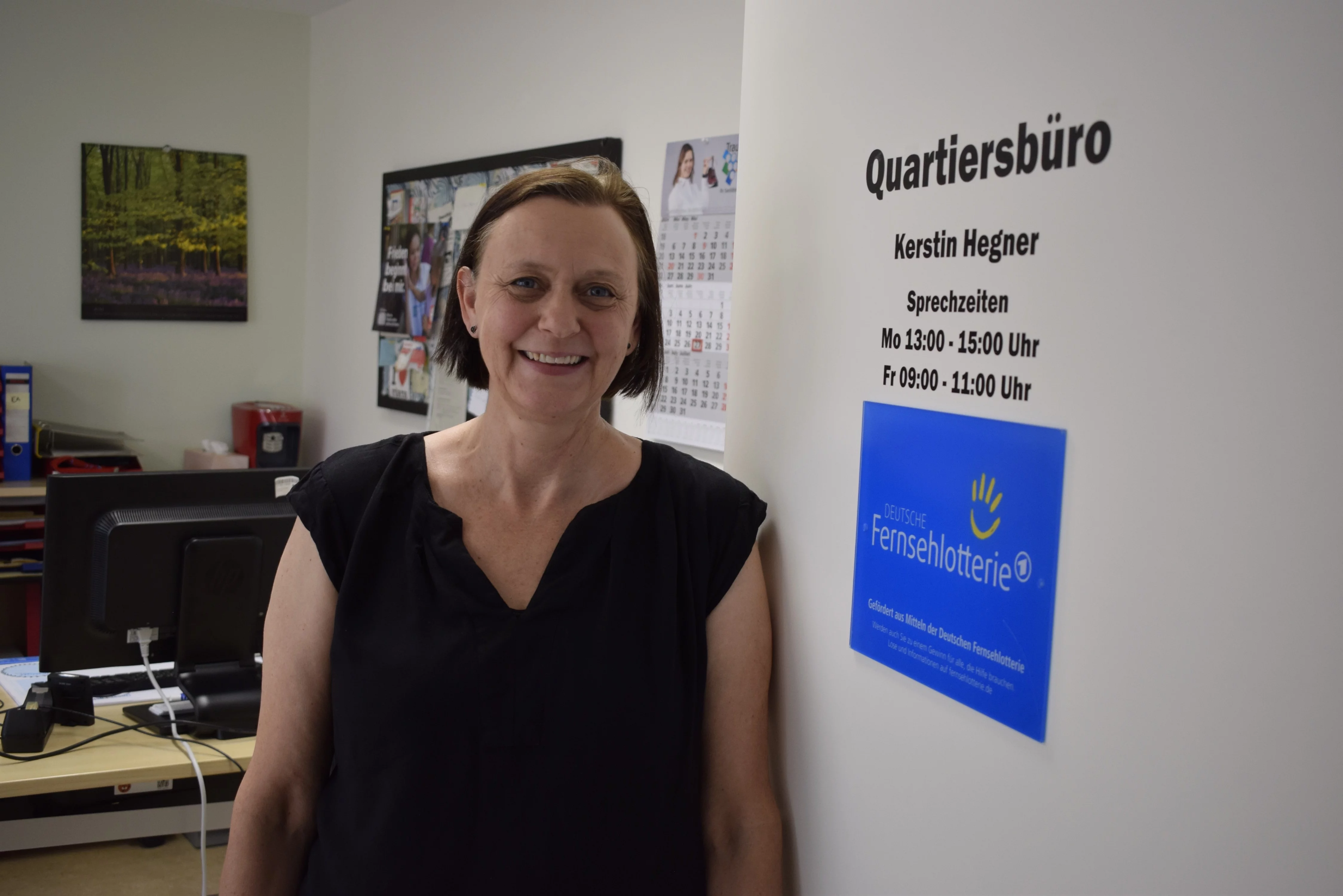 Quartiersmanagerin Kerstin Hegner in Ihrem Büro